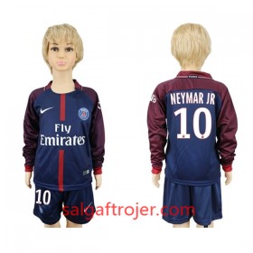 Paris Saint-Germain Fodboldtrøjer Neymar Jr 10 Børn Hjemmebanesæt 2017/18 Langærmet